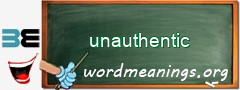 WordMeaning blackboard for unauthentic